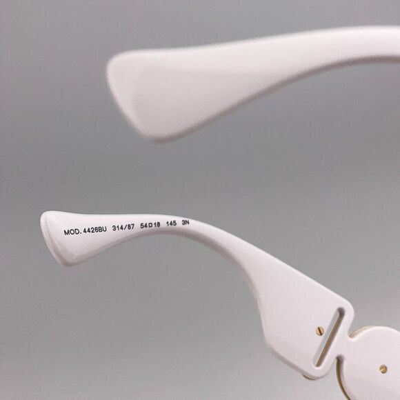 NEW Versace VE4426BU 314/87 MAXI MEDUSA BIGGIE White Dark  Gray Oval Sunglasses